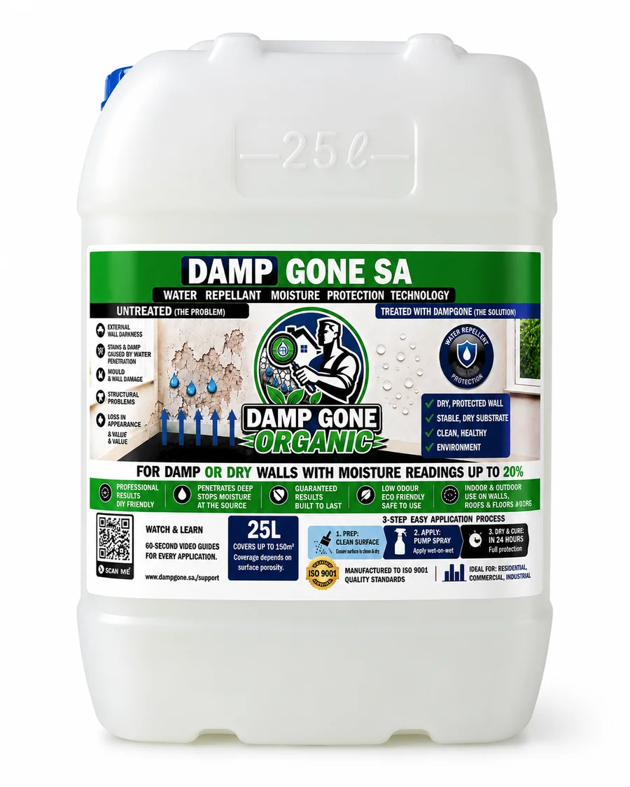 25 litre drum of Damp Gone Organic damp proofing liquid